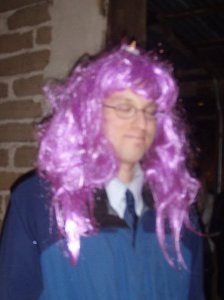 Me in a long purple wig