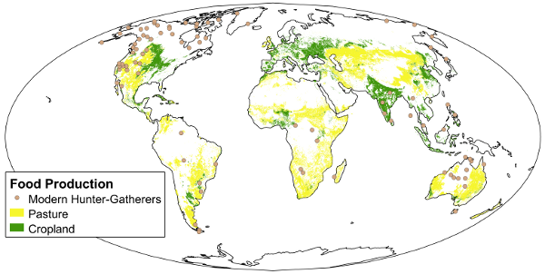 intensive subsistence agriculture map