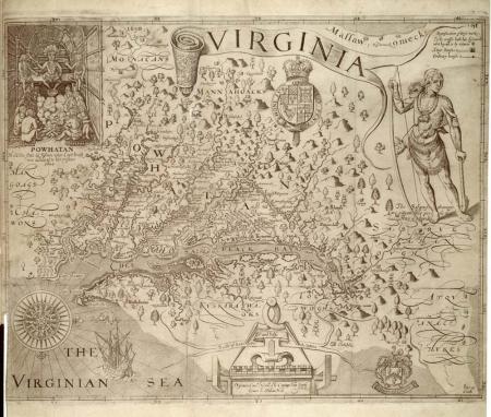 Map of English colony in Virginia